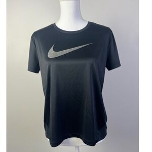 Nike Running Dri-FIT Minimalist T-Shirt Athletic Top Mesh Black‎ Short Sleeve M
